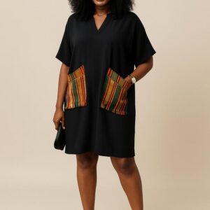 Black kaftan dress