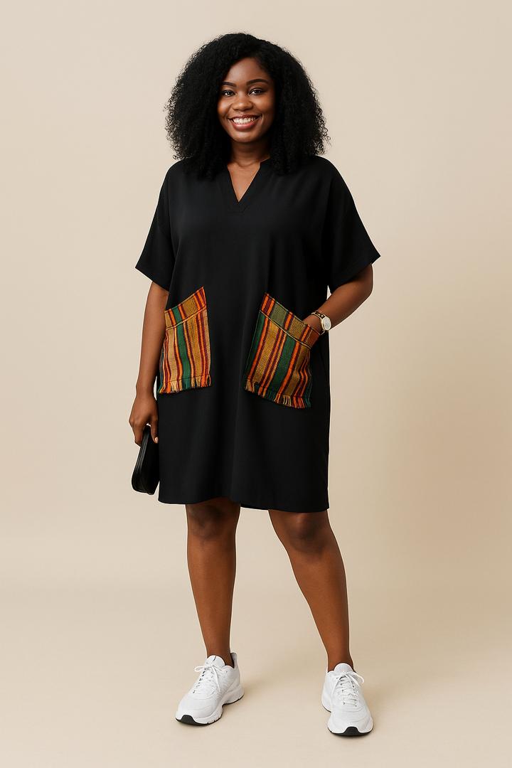 Black kaftan dress